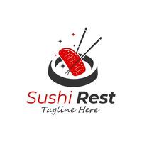 Sushi nourriture illustration logo vecteur