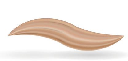 crème de frottis naturaliste pour le maquillage sous forme de vague. illustration vectorielle vecteur