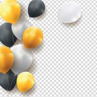 Brillant joyeux anniversaire ballons background vector illustration