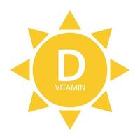 icône de signe de soleil de vitamine d. illustration vectorielle vecteur