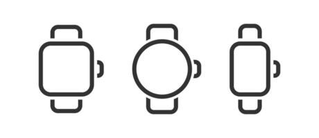 intelligent regarder icône. montre-bracelet symbole. l'horloge temps dans le poignet. numérique aptitude montre. vecteur