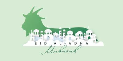 affiche eid al adha mubarak vecteur