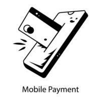 paiement mobile tendance vecteur