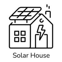 maison solaire tendance vecteur