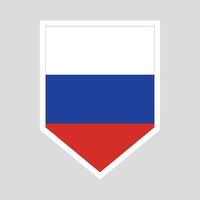Russie drapeau dans bouclier forme Cadre vecteur