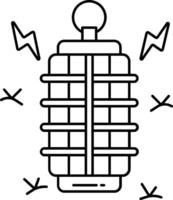 électrique zapper contour illustration vecteur