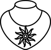 Collier contour illustration vecteur