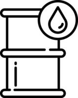 pétrole baril contour illustration vecteur