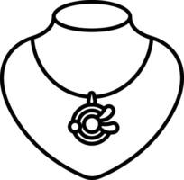 Collier contour illustration vecteur