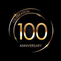 logo modèle 100 ans anniversaire vector illustration