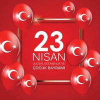 23 nisan cocuk baryrami. 23 avril turc illustration vectorielle pour la journée des enfants vecteur