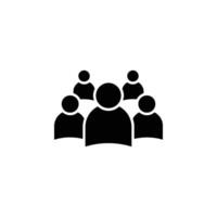 icône illustration de une groupe de personnes, représentant communauté et unité vecteur