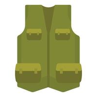 illustration de une vert pêche gilet vecteur