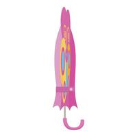 coloré rétro fusée parapluie illustration vecteur