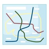 abstrait ville carte ligne art vecteur