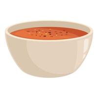 crémeux tomate soupe dans une bol vecteur