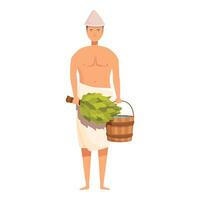 traditionnel finlandais sauna préposé illustration vecteur