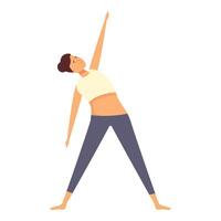 femme pratiquant yoga pose illustration vecteur