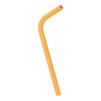 Orange Plastique paille isolé sur blanc vecteur