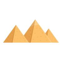 dessin animé illustration de désert pyramides vecteur