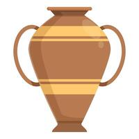 plat conception illustration de une classique antique céramique vase avec d'or accents vecteur