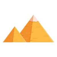 dessin animé illustration de désert pyramides vecteur