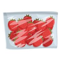 Plastique pack de Frais des fraises illustration vecteur