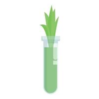 tester tube avec vert plante illustration vecteur