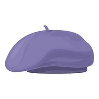 illustration de une classique français béret dans violet ombre vecteur