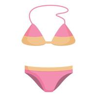 dessin animé illustration de rose bikini maillots de bain vecteur