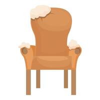 ancien fauteuil avec peau de mouton accents illustration vecteur