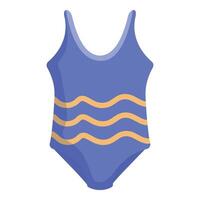 bleu et Jaune rayé maillot de bain illustration vecteur