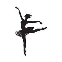 ballerine silhouette conception images sur blanc Contexte vecteur