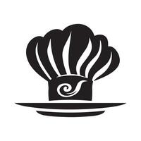 chef chapeau symbole logo Stock image isolé sur blanc vecteur