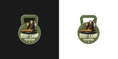 le illustré logo concept Caractéristiques éléments de démarrage camp, militaire, et aptitude. vecteur
