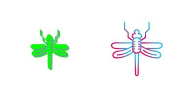conception d'icône de libellule vecteur