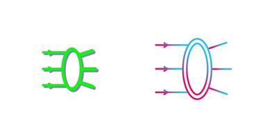 réfraction icône conception vecteur