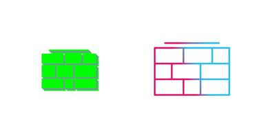 conception d'icône de mur de briques vecteur