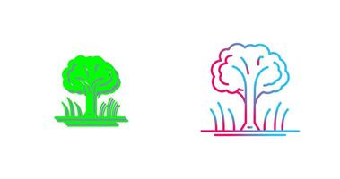 conception d'icône d'arbre vecteur