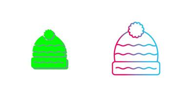 conception d'icône de chapeau d'hiver vecteur