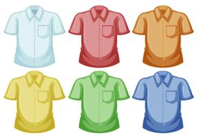 Modèles de chemise de différentes couleurs vecteur