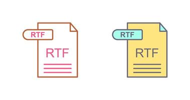 rtf icône conception vecteur