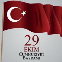 29 ekim cumhuriyet bayraminiz. Traduction. 29 octobre jour de la république turquie. illustration vectorielle vecteur