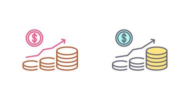 argent croissance icône conception vecteur