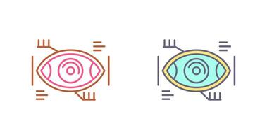 œil reconnaissance icône conception vecteur