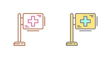conception d'icône de signe d'hôpital vecteur