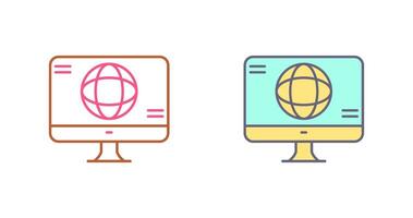 conception d'icône de moniteur vecteur