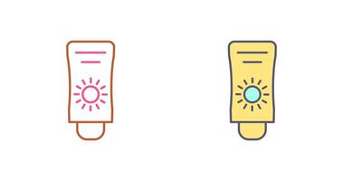 conception d'icône de crème solaire vecteur