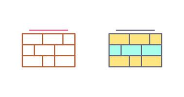 conception d'icône de mur de briques vecteur
