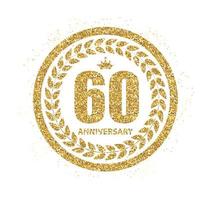 modèle logo 60 ans anniversaire illustration vectorielle vecteur